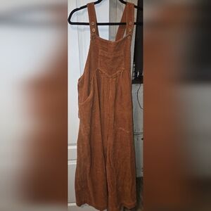 Firm Womens Corduroy Wide Leg Overalls Size-XL